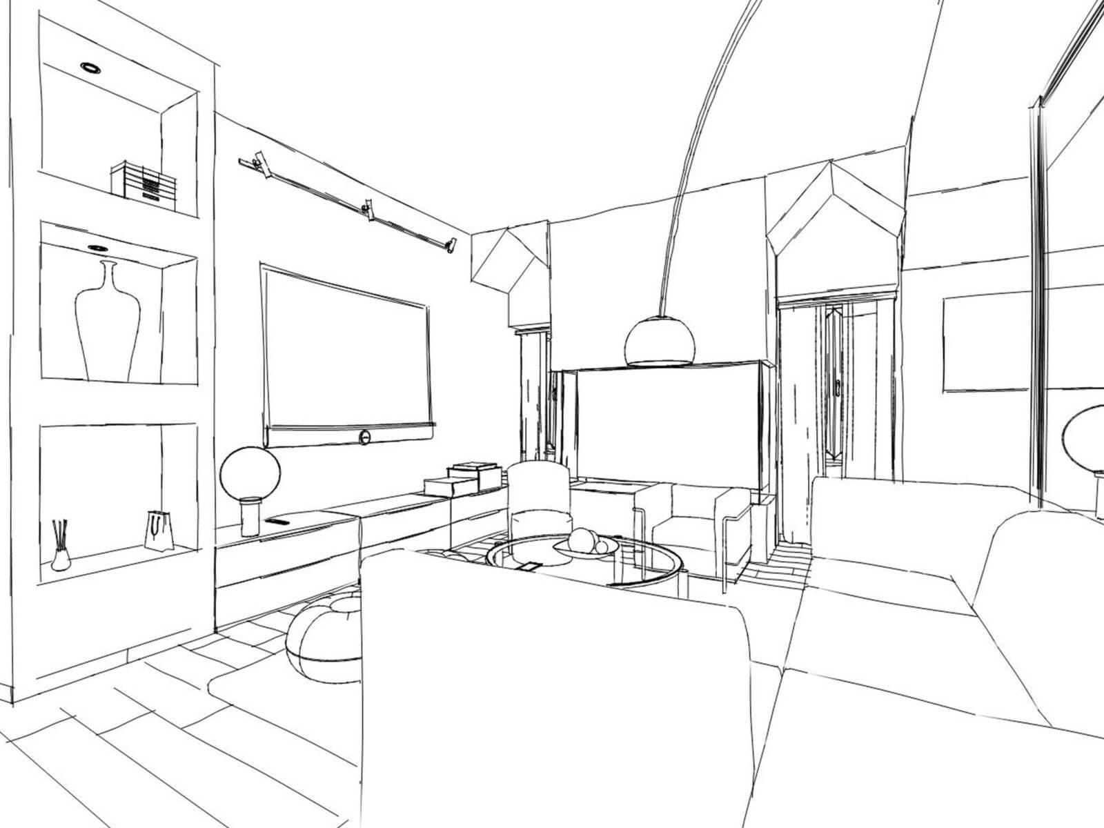 Piece de vie Jeux de contrastes Croquis1 scaled