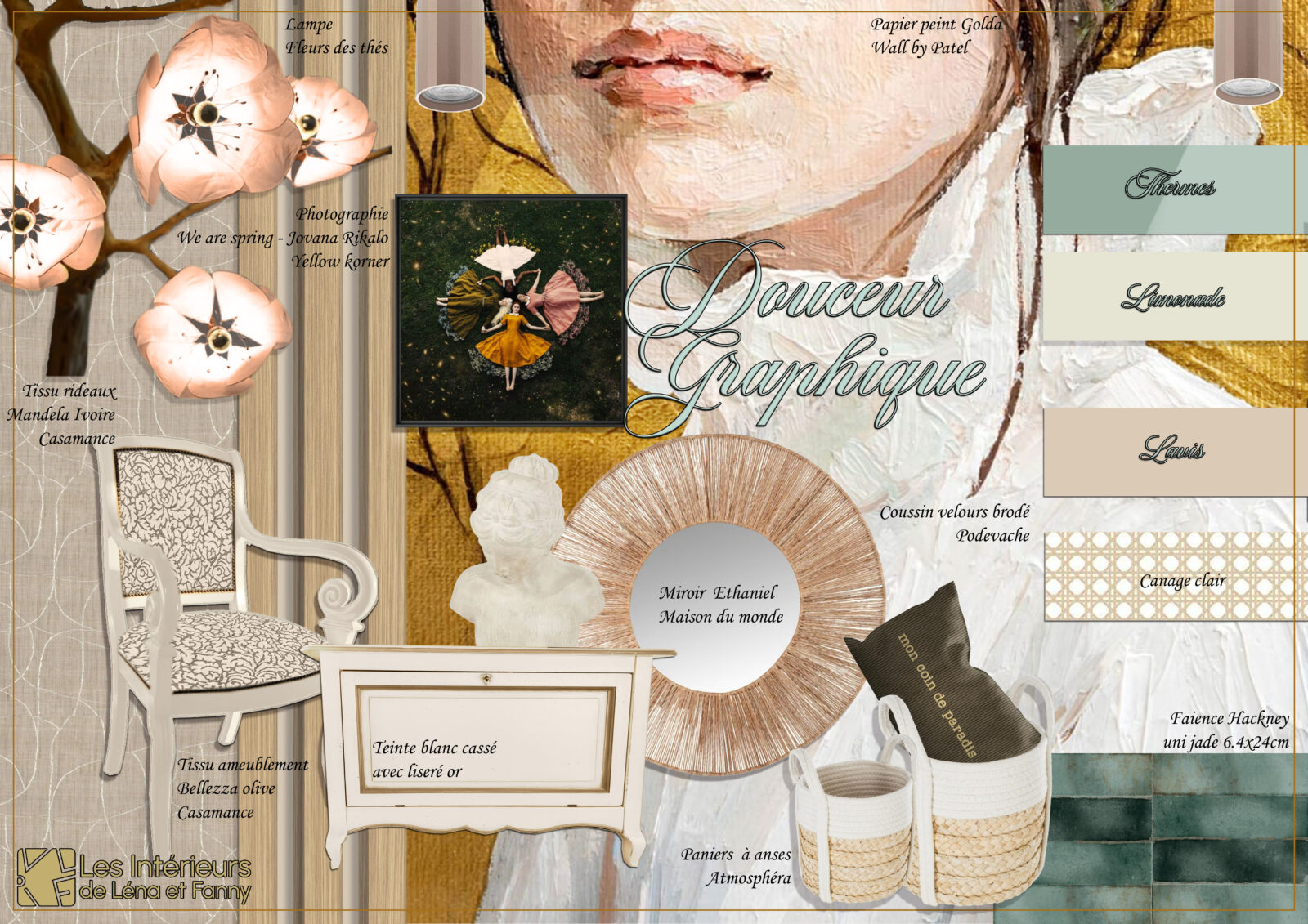 Douceur Graphique Planche ambiance Les Interieurs Lena et Fanny